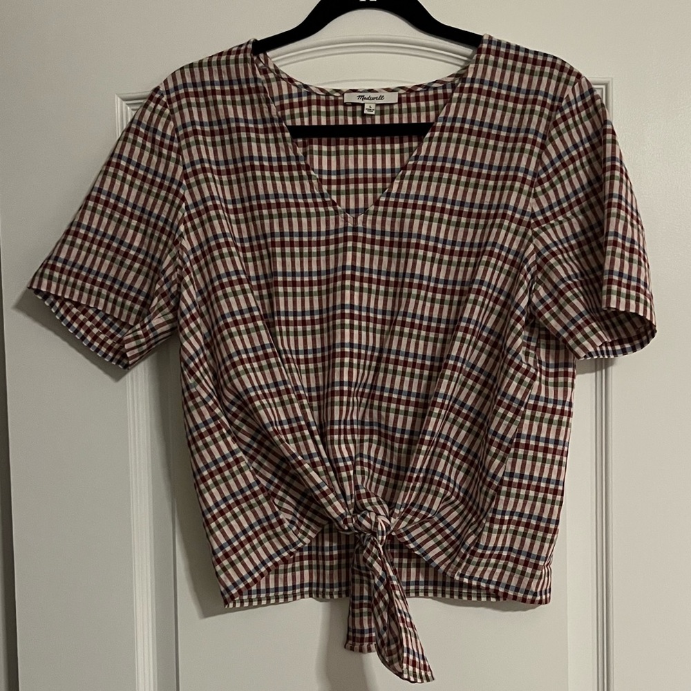 Madewell front tie top